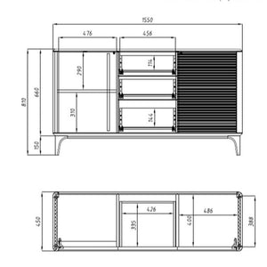 NordicStory Credenza Cassettiera in rovere massiccio Oxford 3.2.3