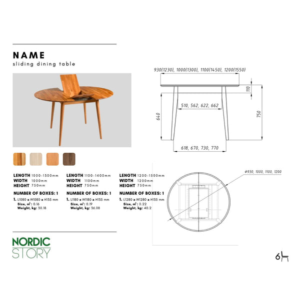 NordicStory Tavolo da pranzo allungabile in rovere massiccio Escandi 4
