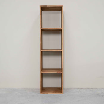 Libreria Regal 4, libreria in rovere massiccio, 39 x 35 x 150 cm, NordicStory