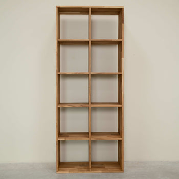 Libreria in rovere massiccio Regal 10, 76 x 35 x 187 cm | NordicStory