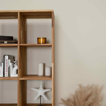 Libreria in rovere massiccio Regal 10, 76 x 35 x 187 cm | NordicStory