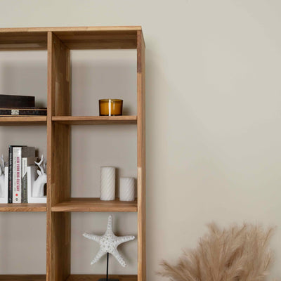 Libreria in rovere massiccio Regal 10, 76 x 35 x 187 cm | NordicStory