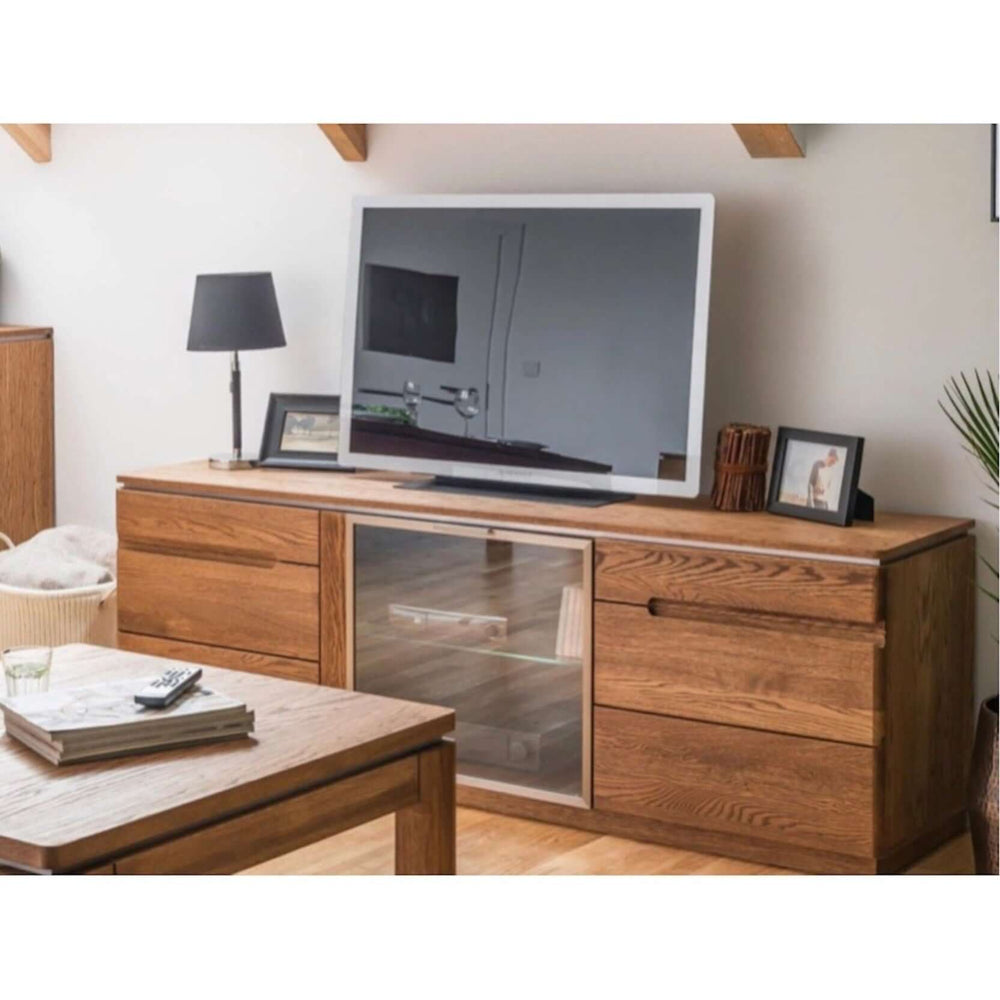 LoftStory Cassettiera o porta TV in rovere Montenegro 26 180 x 42 x 59 cm.