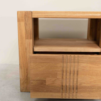 Comodino in rovere massiccio Valencia, 52,8 x 40 x 45 cm | NordicStory