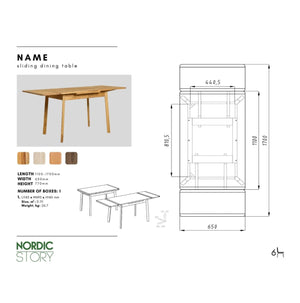 NordicStory Tavolo da pranzo allungabile in rovere massiccio Mini 1