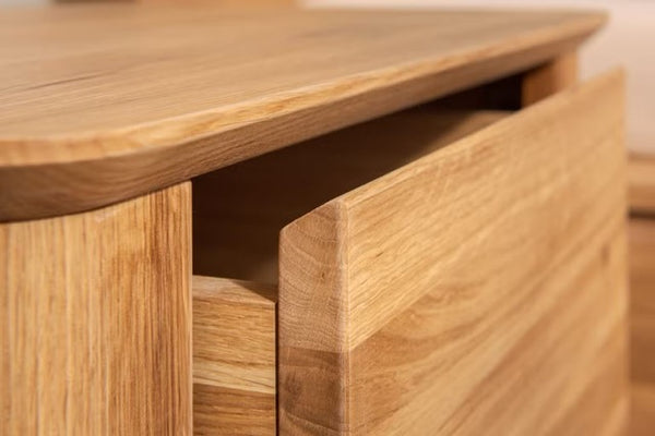 Comodino in rovere massiccio Solvig, 50 x 41 x 50 cm | NordicStory