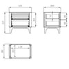 Comodino in legno massiccio Oxford 2 Tavolino RobleStore NordicStory