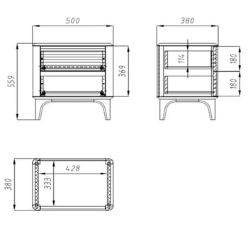 Comodino in legno massiccio Oxford 2 Tavolino RobleStore NordicStory