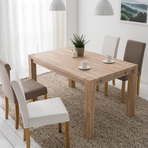 NordicStory Tavolo da pranzo allungabile in legno massiccio di quercia
