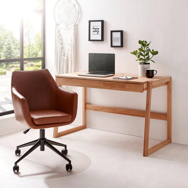 Scrivania NordicStory Eric in rovere massiccio 120 x 65 x 75 cm.