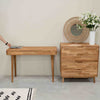 Tavolino da toilette Escandi in rovere massiccio, 110 x 43 x 75 cm | NordicStory