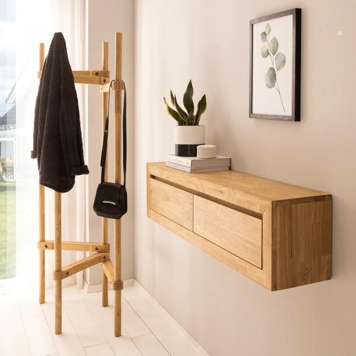 Consolle con credenza galleggiante NordicStory in rovere massiccio 