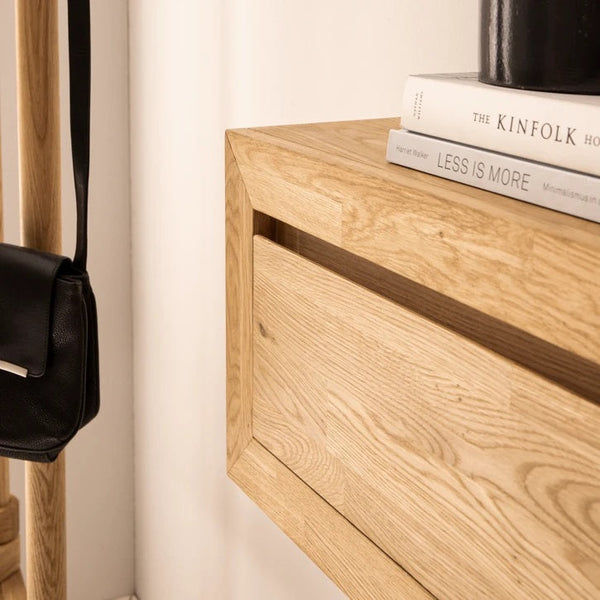 Consolle con credenza galleggiante NordicStory in rovere massiccio 