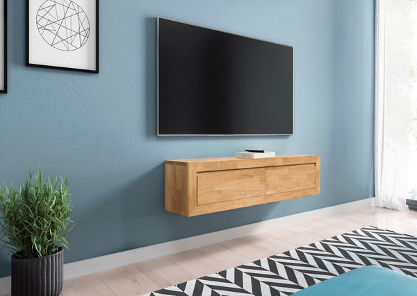 Consolle con credenza galleggiante NordicStory in rovere massiccio 