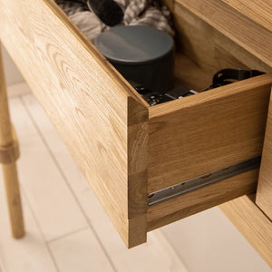 Consolle con credenza galleggiante NordicStory in rovere massiccio 