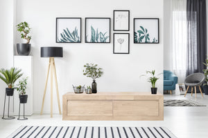 Consolle con credenza galleggiante NordicStory in rovere massiccio 