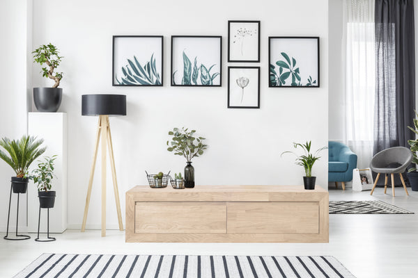 Consolle con credenza galleggiante NordicStory in rovere massiccio 