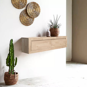 Credenza galleggiante NordicStory in legno massiccio di quercia