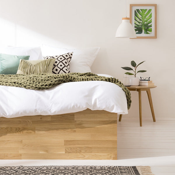 Letto Sofia in rovere massiccio con contenitore | NordicStory