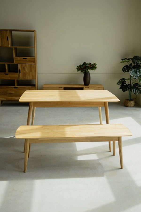 NordicStory Tavolo da pranzo rettangolare in legno massiccio di quercia
