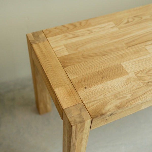 NordicStory Panca da pranzo in legno massiccio di quercia sostenibile dal design rustico