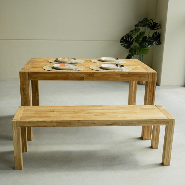 NordicStory Panca rustica in legno massiccio di quercia sostenibile