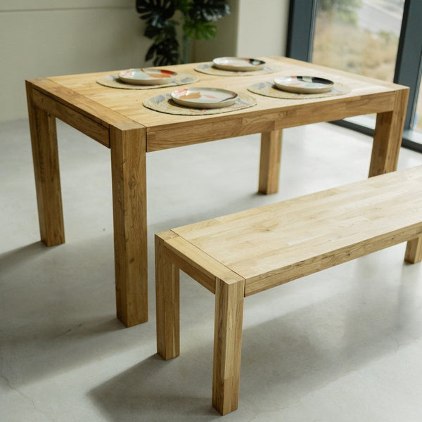 NordicStory Panca rustica in legno massiccio di quercia sostenibile