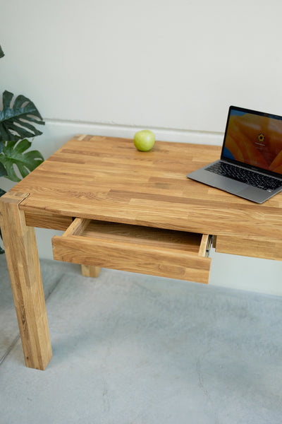 NordicStory Tavolo da scrivania in legno massiccio di quercia sostenibile 