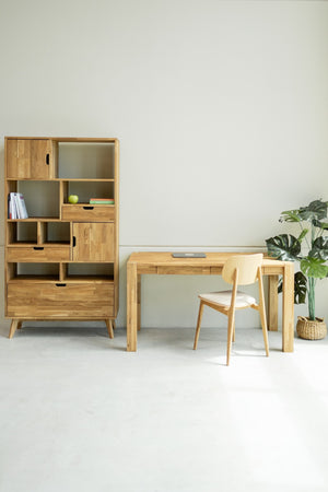 NordicStory Libreria scandinava sostenibile in legno massiccio di rovere