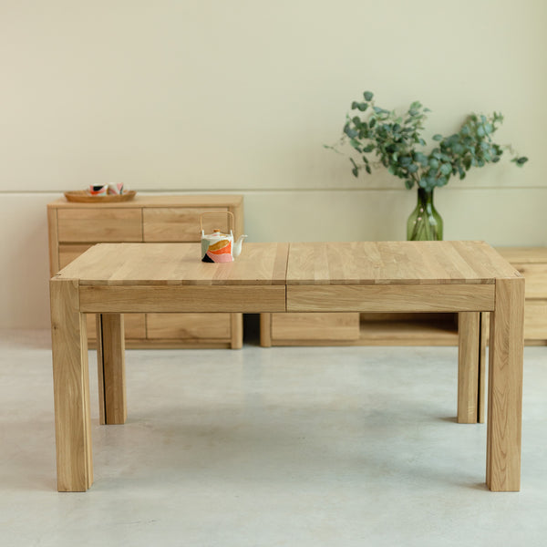 NordicStory Tavolo da pranzo allungabile in legno massiccio di quercia 