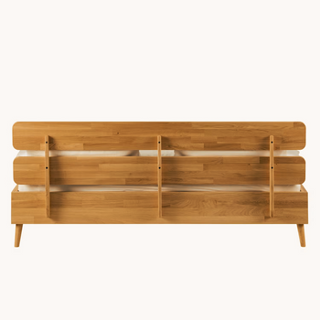 Letto matrimoniale in legno massiccio NordicStory Cma in rovere massiccio sostenibile