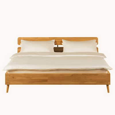 Letto matrimoniale in legno massiccio NordicStory Cma in rovere massiccio sostenibile