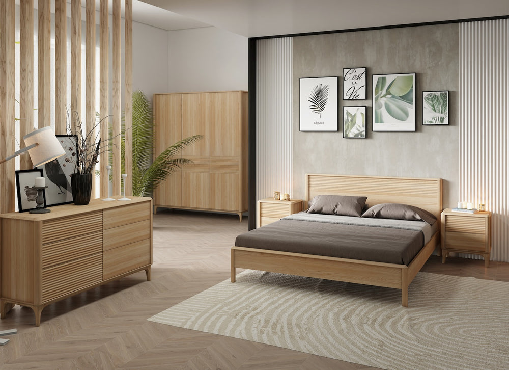 Comodino in legno massiccio Oxford 2 Tavolino RobleStore NordicStory