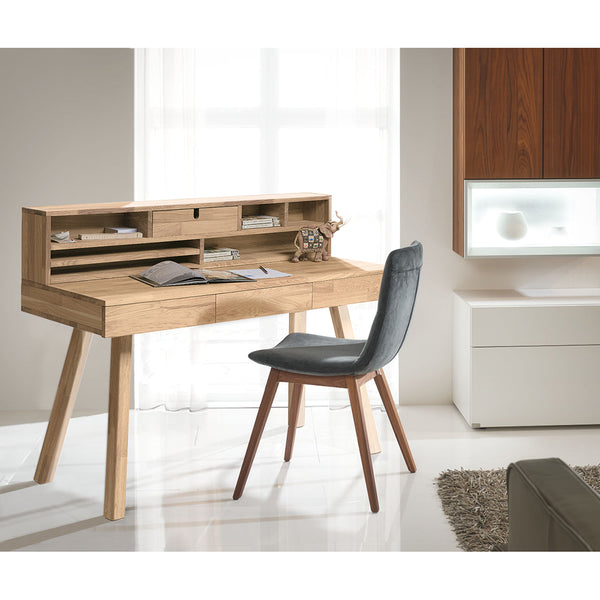 NordicStory Scrivania in rovere massiccio Einstein 2 con ripiano galleggiante