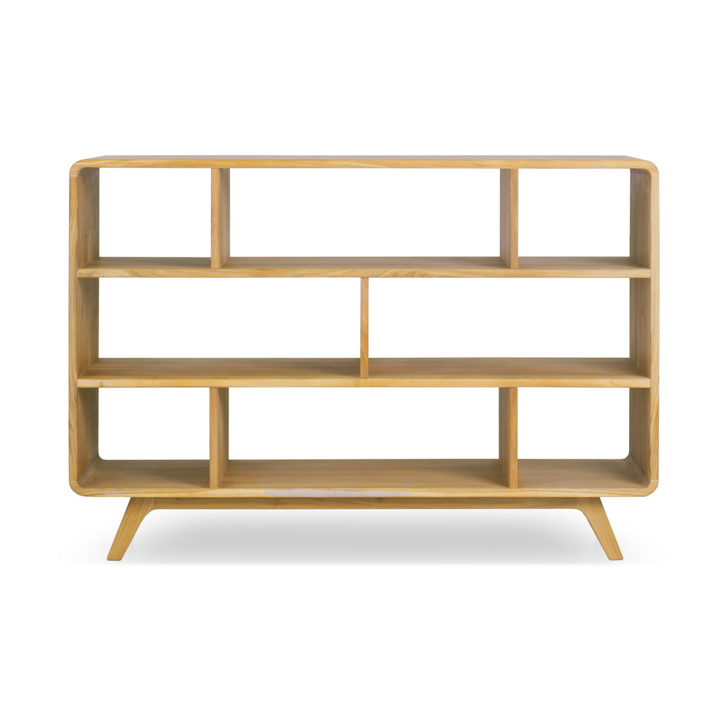 NordicStory Libreria in rovere massiccio Geneva 2, 130 x 45 x 89 cm.