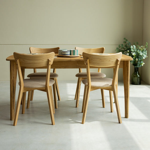  NordicStory Tavolo da pranzo allungabile in legno massiccio di quercia sostenibile