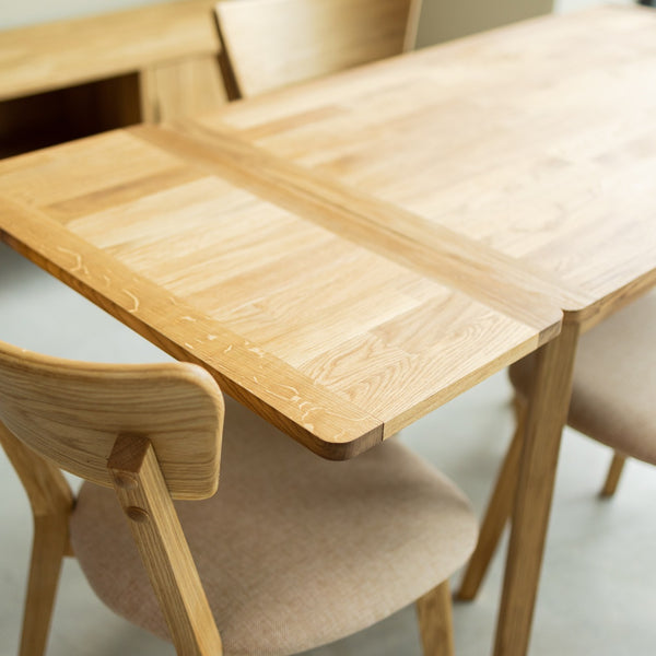 NordicStory Tavolo da pranzo allungabile in legno massiccio di quercia sostenibile