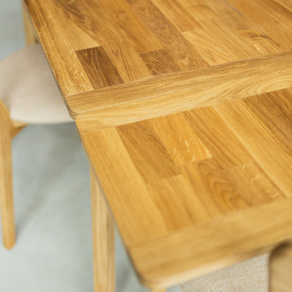 NordicStory Tavolo da pranzo allungabile in legno massiccio di quercia sostenibile