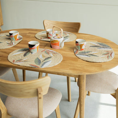  NordicStory Tavolo da pranzo ovale allungabile in rovere massiccio sostenibile