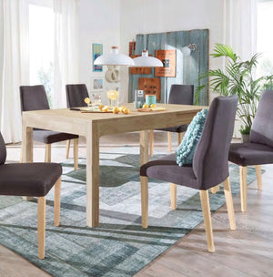 NordicStory Tavolo da pranzo allungabile in legno massiccio di quercia