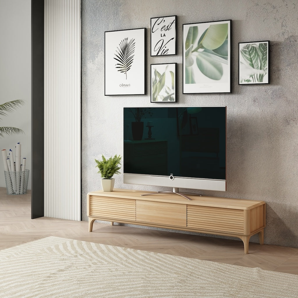 NordicStory Oxford porta TV in legno massiccio di quercia 3