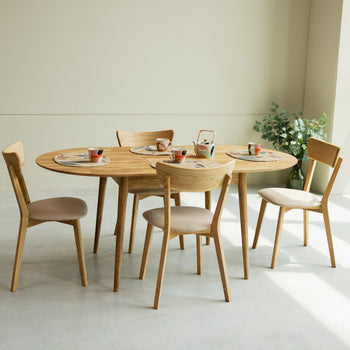 NordicStory Sedia da pranzo in rovere massiccio sedia da cucina soggiorno