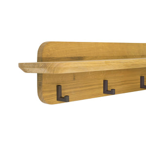 Appendiabiti in legno massiccio NordicStory Geneva in rovere, 85 x 22,5 x 180 cm.