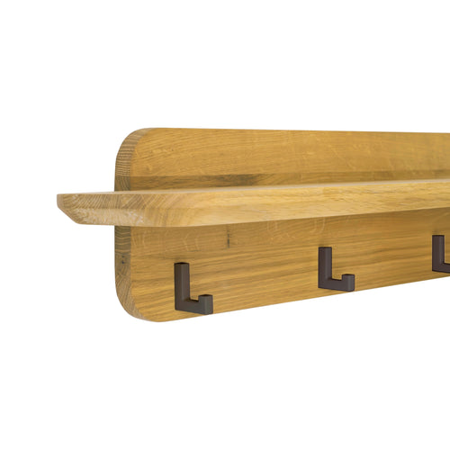 Appendiabiti in legno massiccio NordicStory Geneva in rovere, 85 x 22,5 x 180 cm.