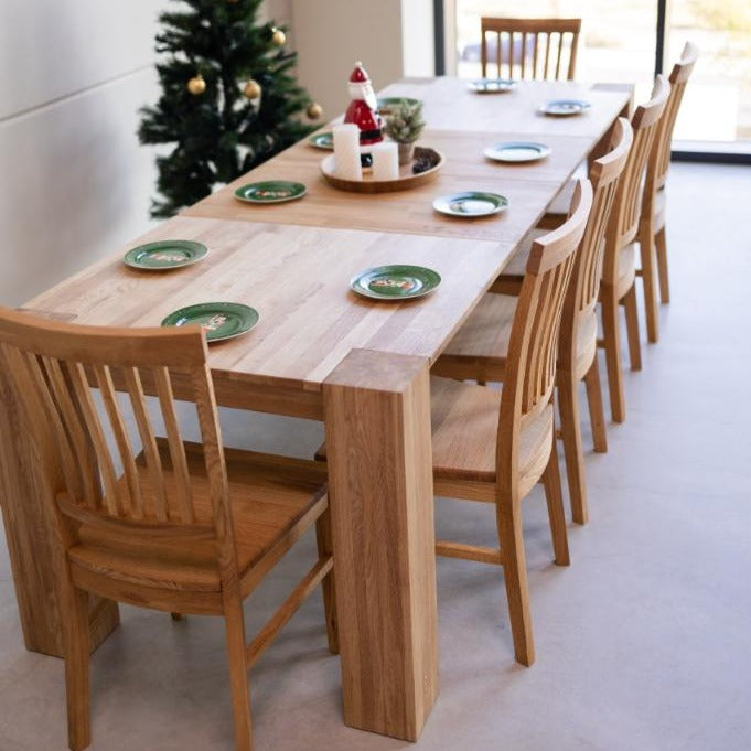 NordicStory Set di tavolo in legno massiccio Ontario e 6 sedie Provance Oak.Store