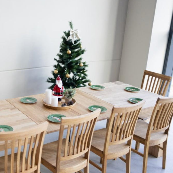 NordicStory Set di tavolo in legno massiccio Ontario e 6 sedie Provance Oak.Store