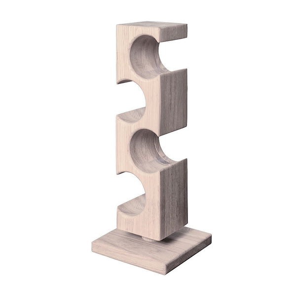 Portabottiglie in rovere NordicStory Alma, supporto per 4 bottiglie