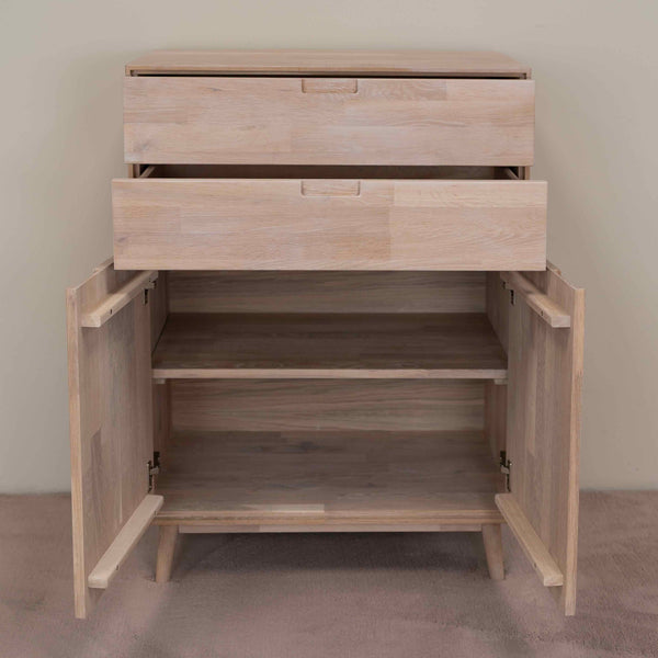 NordicStory Cassettiera Cassettiera in rovere massiccio Escandi 2 Oak.Store