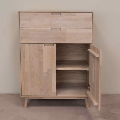 NordicStory Cassettiera Cassettiera in rovere massiccio Escandi 2 Oak.Store