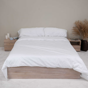 NordicStory Sofia, letto in rovere massiccio con contenitore 